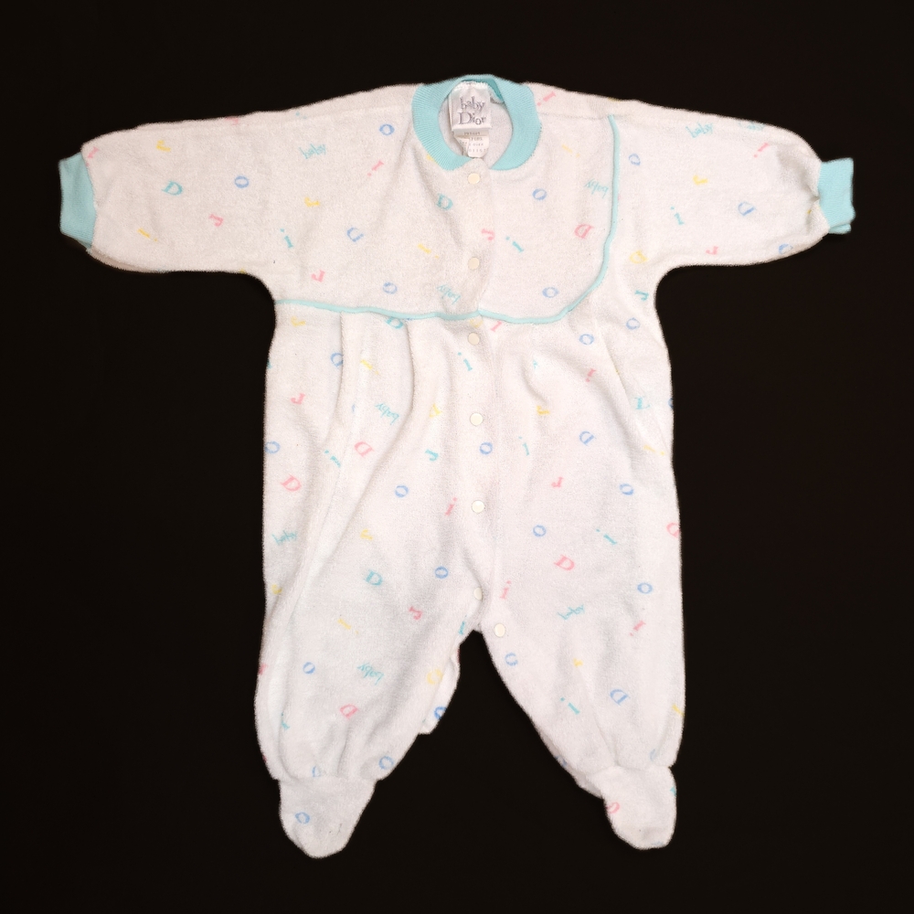Dior Vintage 1990s Baby Terry Playsuit 12 To 17lbs